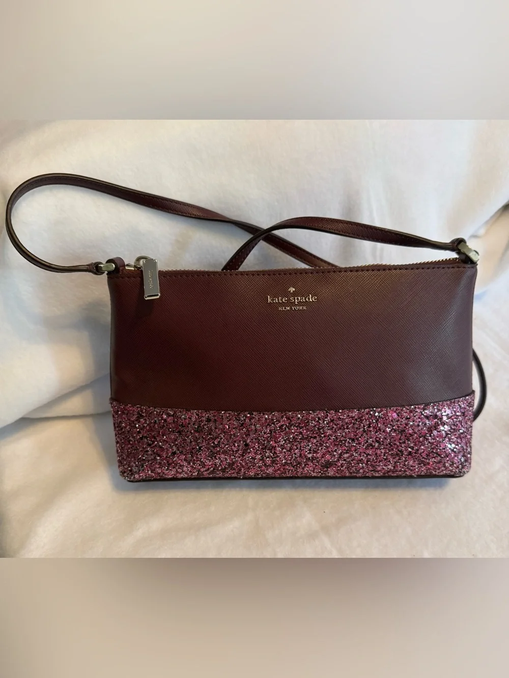 Kate Spade New York Cherrywood Glitter Crossbody Bag - Picture 3 of 9